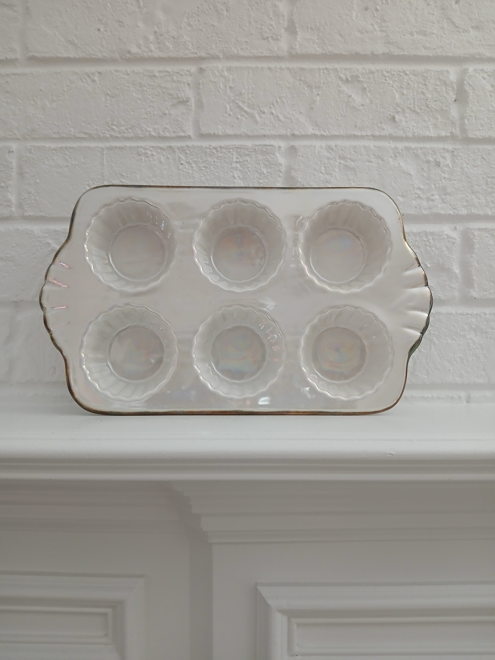 Southern‎ Living 6-Cup Muffin Mother Of Pearl Stoneware Baking Pan